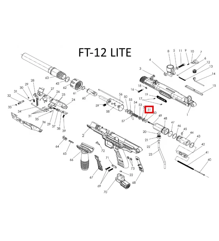 TA45028 - N°51 - FT12 / FT50 LITE - FRONT VALVE SEAT