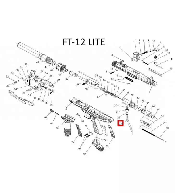 TA45085 - N°23 - FT12 / FT50 LITE - GAS LINE
