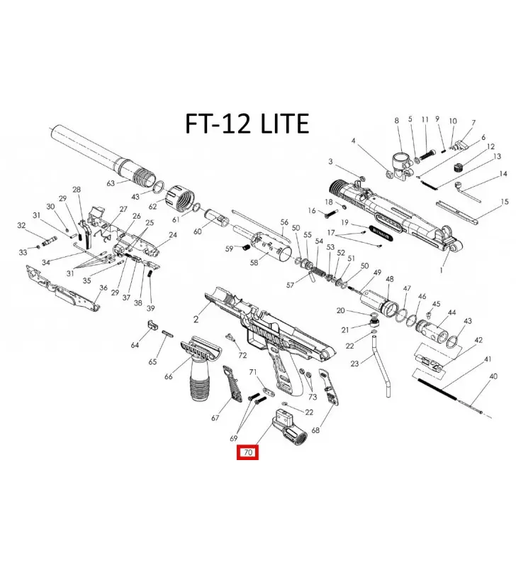 TA45012 - N°70 - FT12 / N°71 - FT50 LITE - AIR SUPPLY ADAPTER ( ASA )