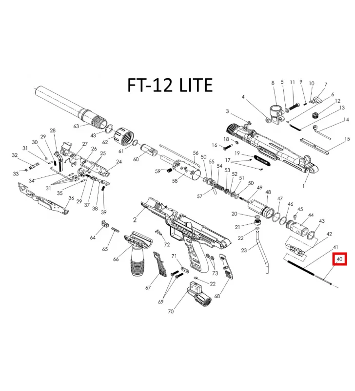 CA-15 - N°40 - FT12 / FT50 LITE - GUIDE PIN